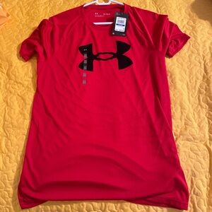 boys underarmour red t-shirt new with tags never used size youth XXL